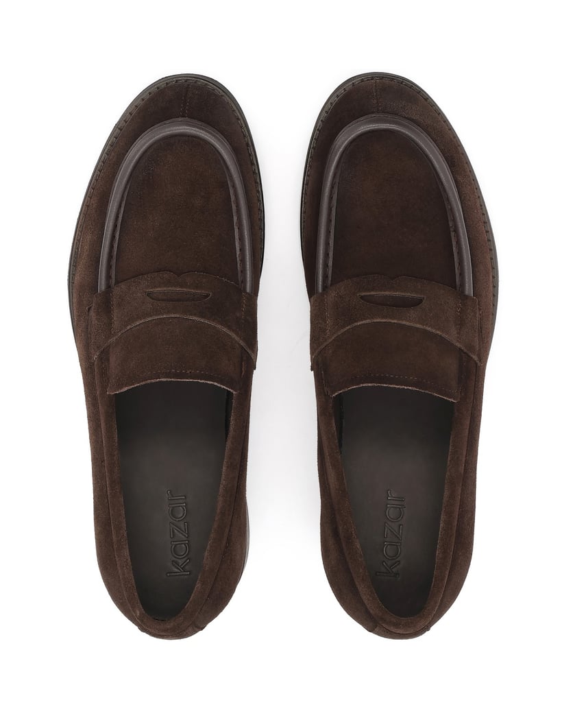 Kazar-Dark-brown-suede-loafers-tmavá-hnedá