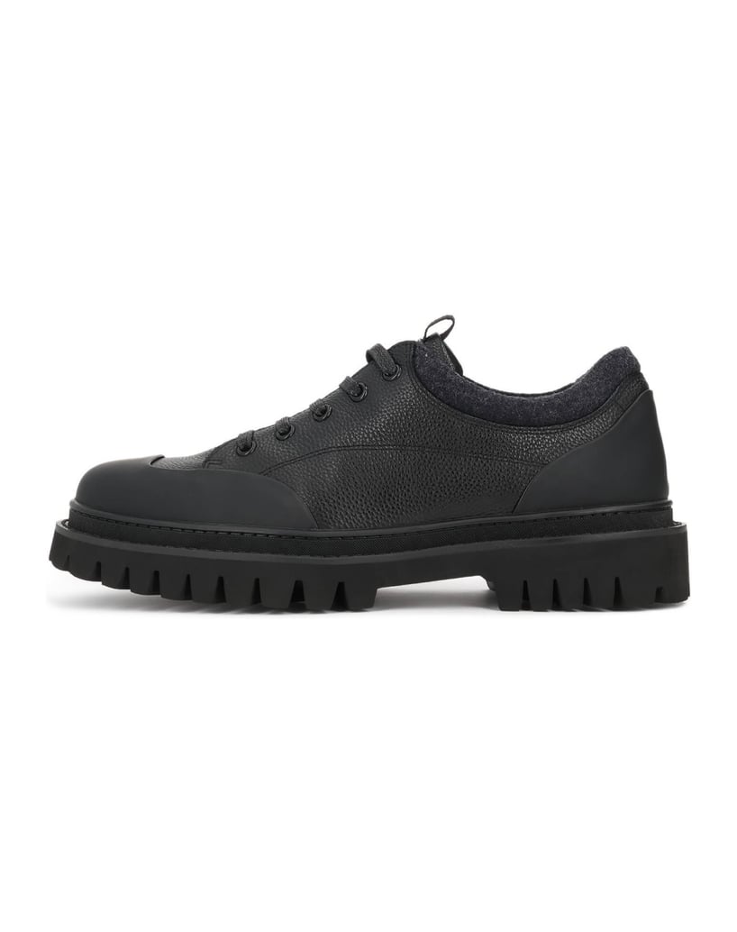 Kazar-Lace-up-shoes-with-rubber-toe-and-heel-protection-čierna