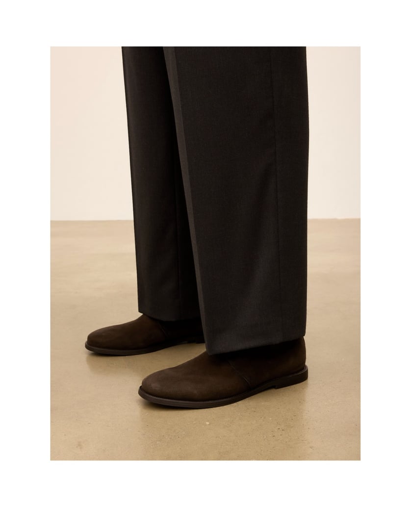 Kazar-Smart-casual-suede-Flat-Ankle-Boots-with-short-laces-hnědá