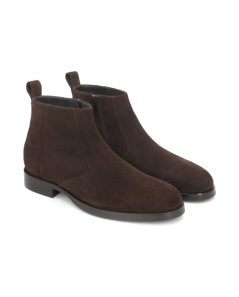 Kazar-Brown-suede-zip-up-booties-hnedá