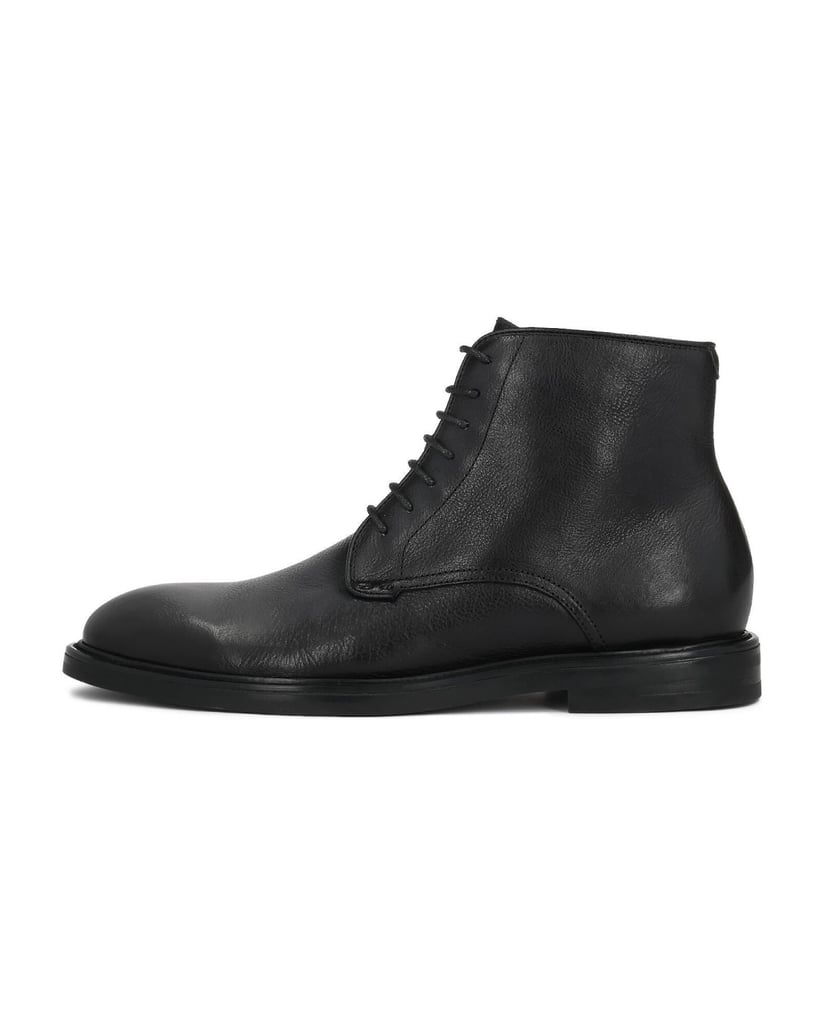 Kazar-Smart-casual-black-flat-ankle-boots-in-leather-čierna