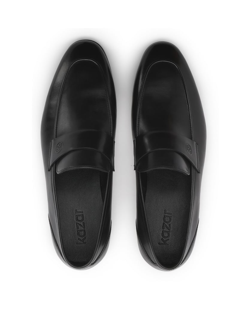 Kazar-Black-men's-loafers-in-genuine-leather-čierna