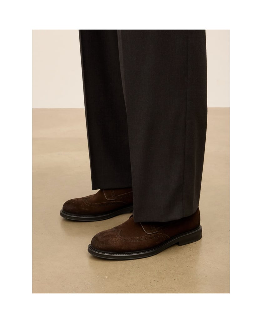 Kazar-Brown-suede-derby-brogue-hnedá