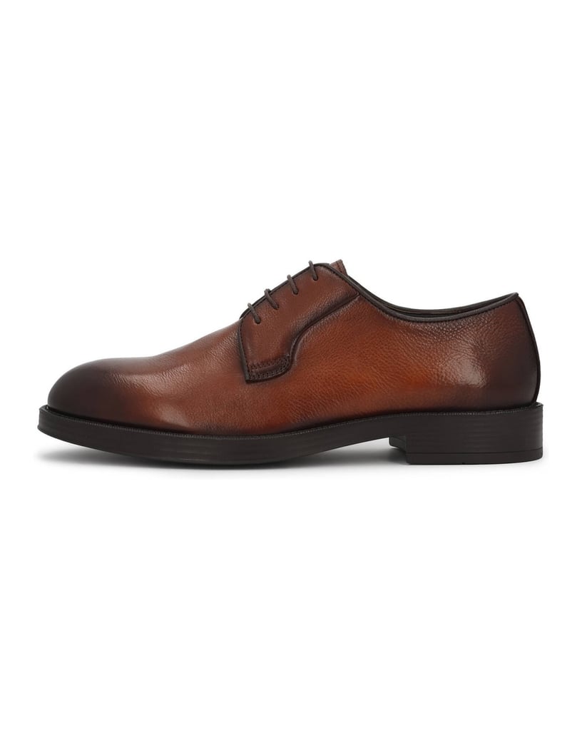 Kazar-Brown-leather-derby-with-shaded-upper-hnedá