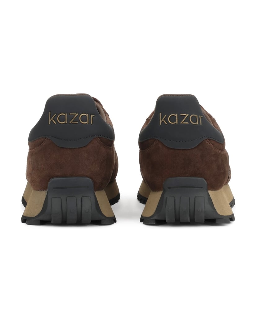 Kazar-Brown-men's-suede-sneakers-with-monogrammed-design-hnedá