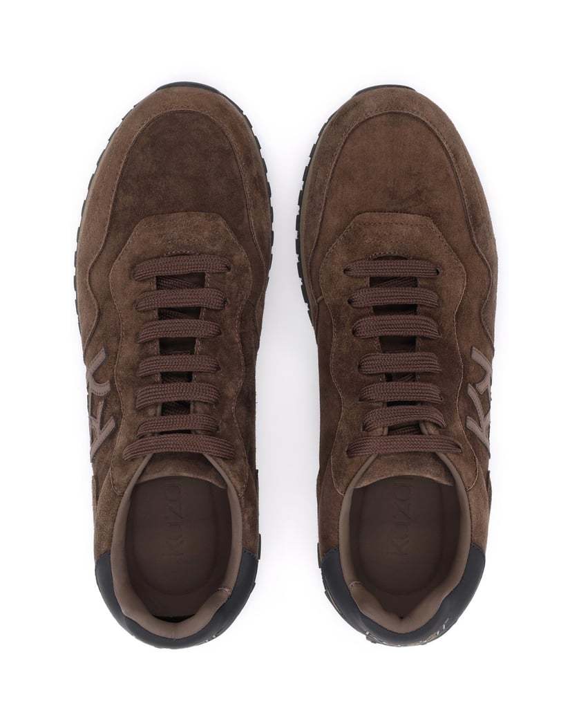 Kazar-Brown-men's-suede-sneakers-with-monogrammed-design-hnedá