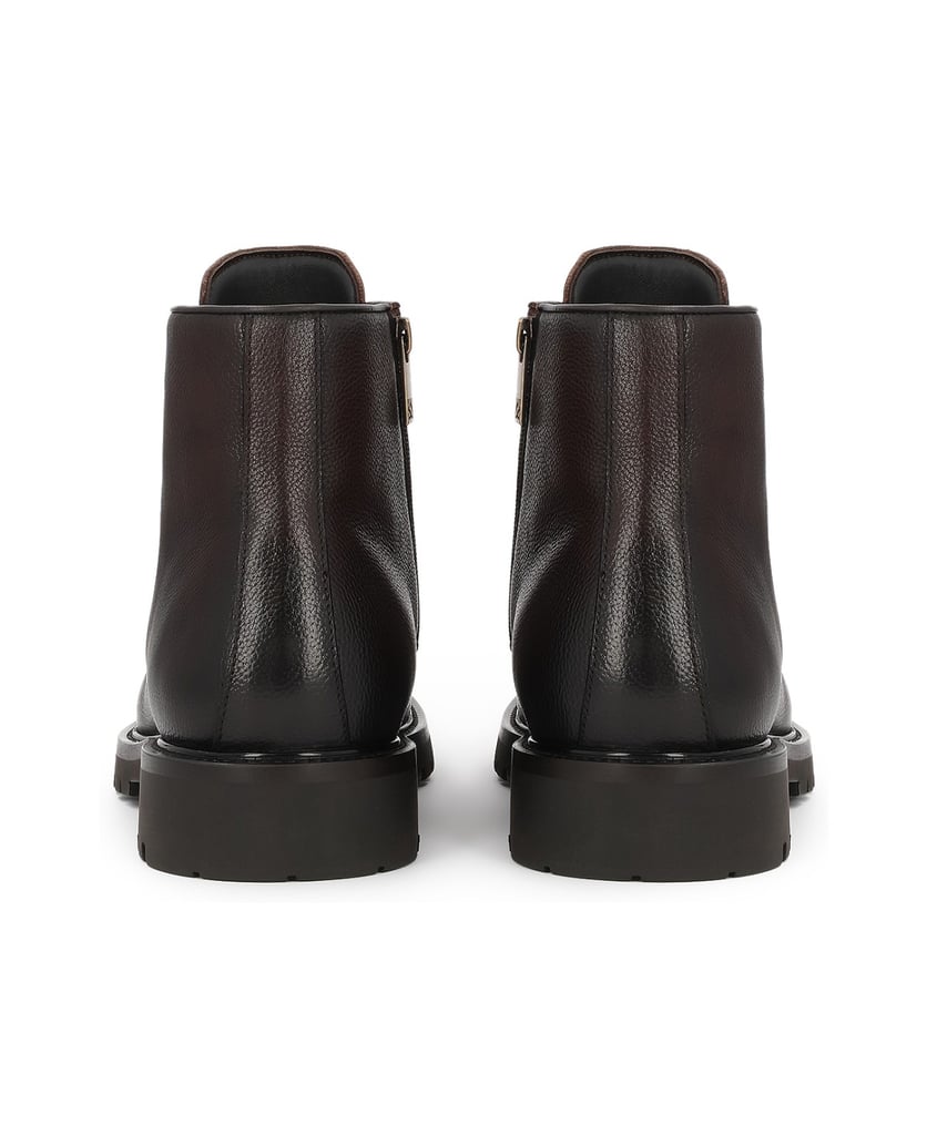 Kazar-Flat-ankle-boots-with-a-sturdy-sole-hnedá