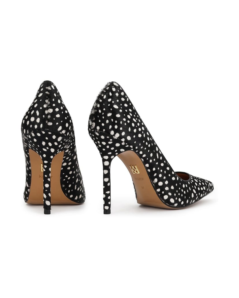 Kazar-Black-pumps-with-white-dots-čierna