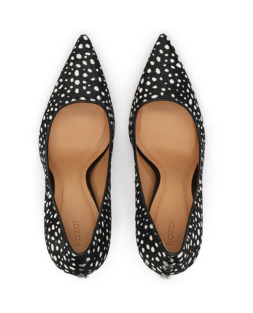 Kazar-Black-pumps-with-white-dots-čierna