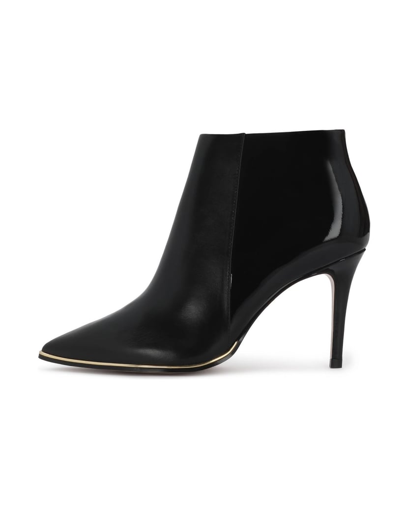Kazar-Black-genuine-leather-and-patent-leather-booties-čierna