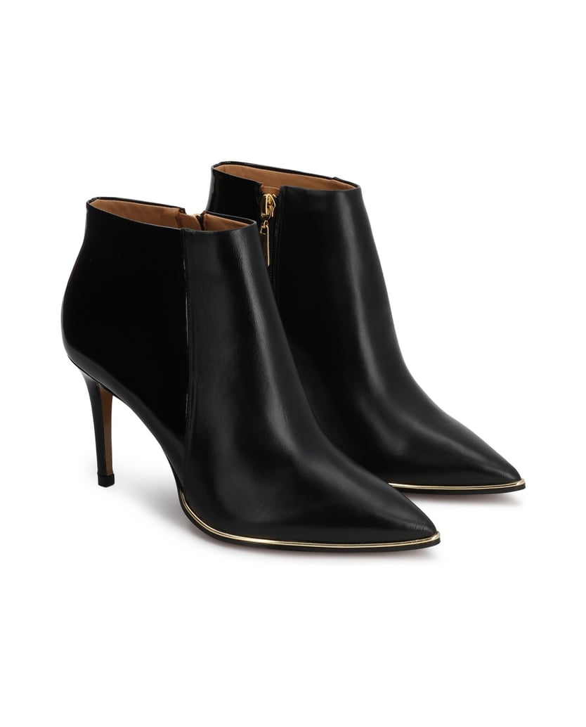 Kazar-Black-genuine-leather-and-patent-leather-booties-čierna