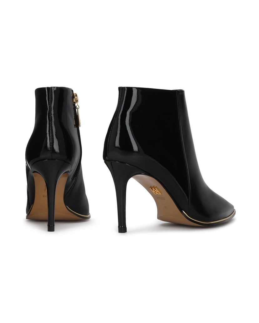Kazar-Black-genuine-leather-and-patent-leather-booties-čierna