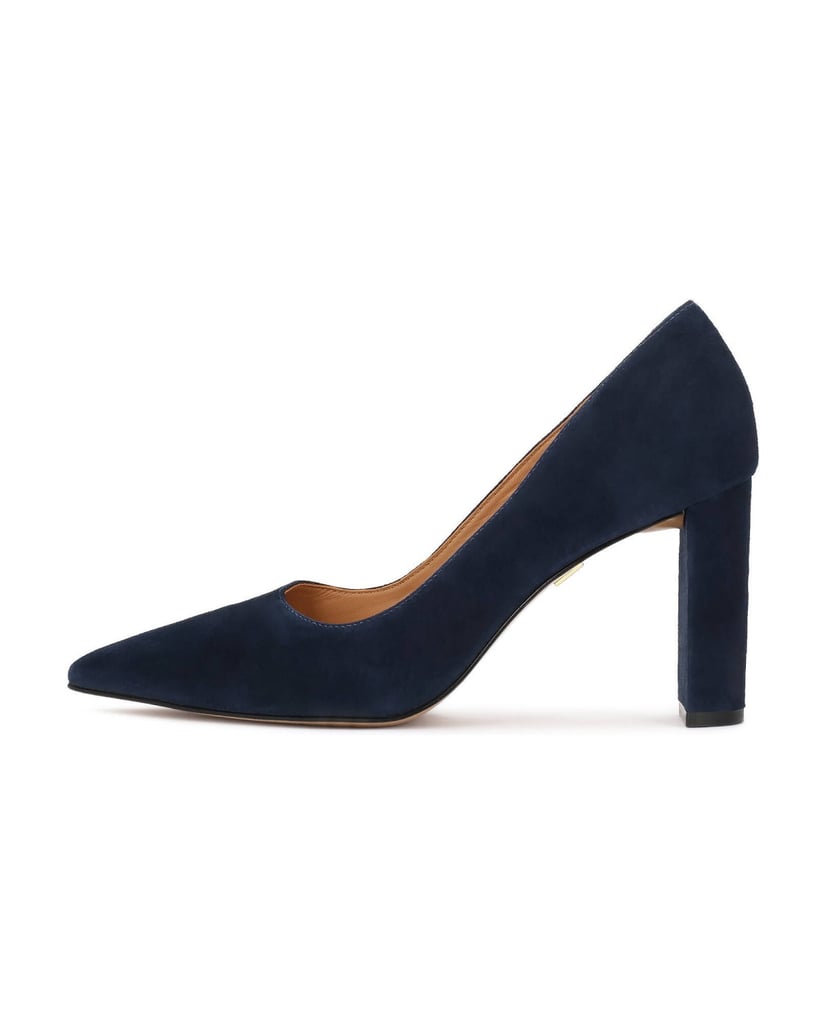 Kazar-Navy-blue-suede-pumps-on-an-elegant-block-tmavá-modrá