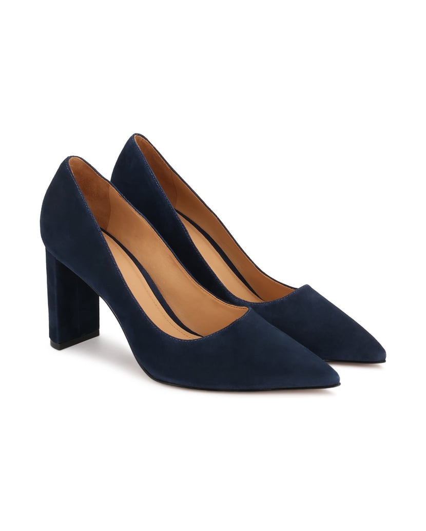 Kazar-Navy-blue-suede-pumps-on-an-elegant-block-tmavá-modrá