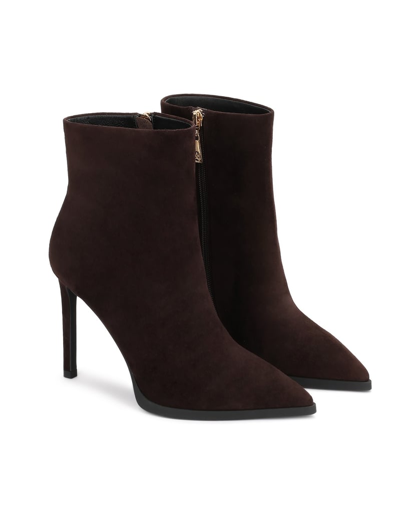 Kazar-Elegant-dark-brown-suede-booties-tmavě-hnědá