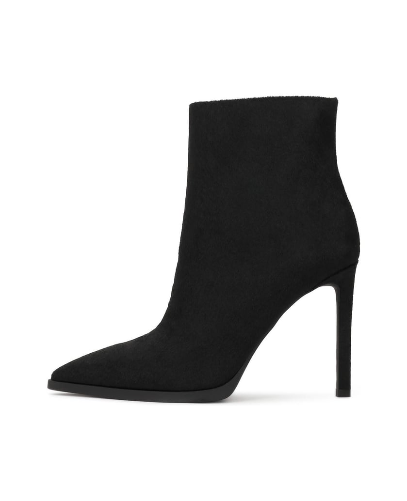 Kazar-Slender-booties-in-genuine-leather-with-natural-hair-finish-čierna