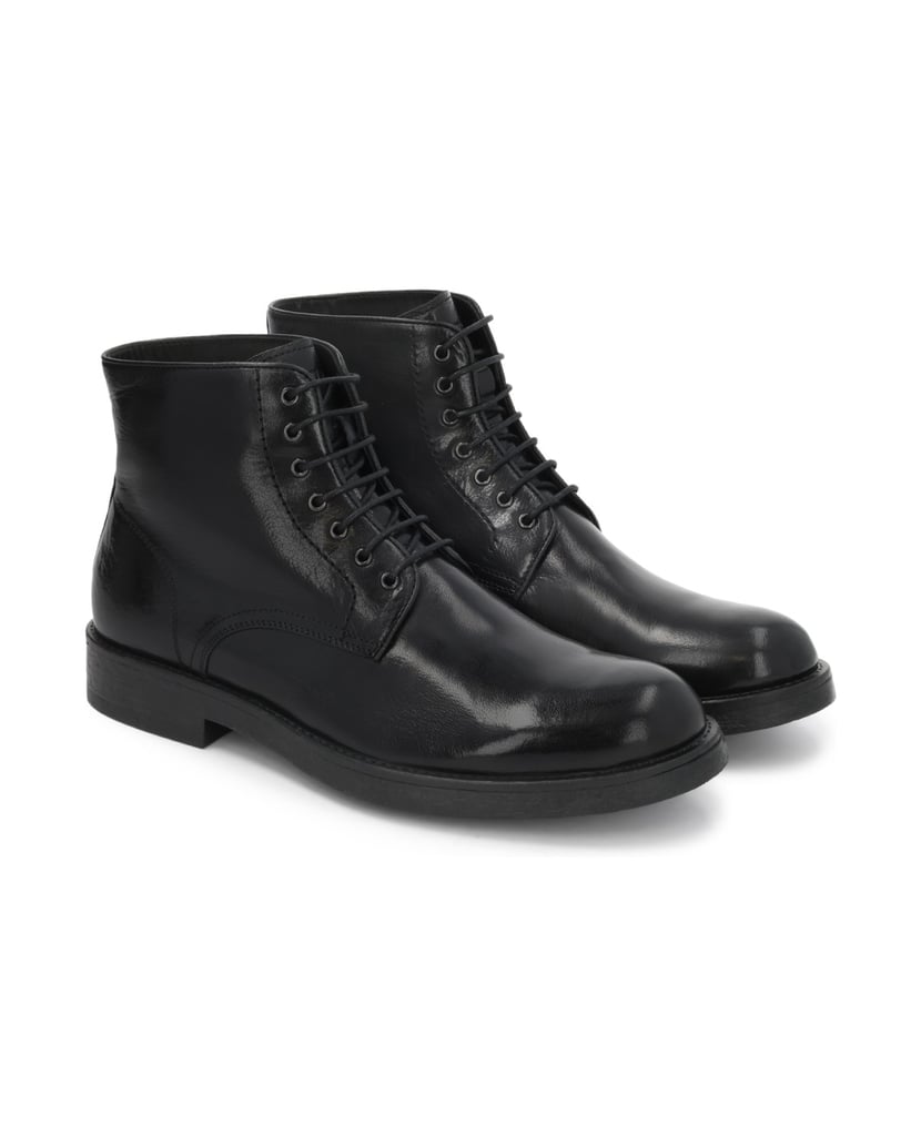 Kazar-Flat-Ankle-Boots-lace-ups-in-a-smart-casual-style-černá