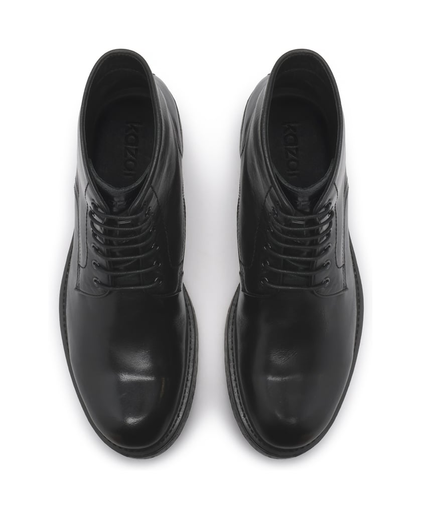 Kazar-Flat-Ankle-Boots-lace-ups-in-a-smart-casual-style-černá