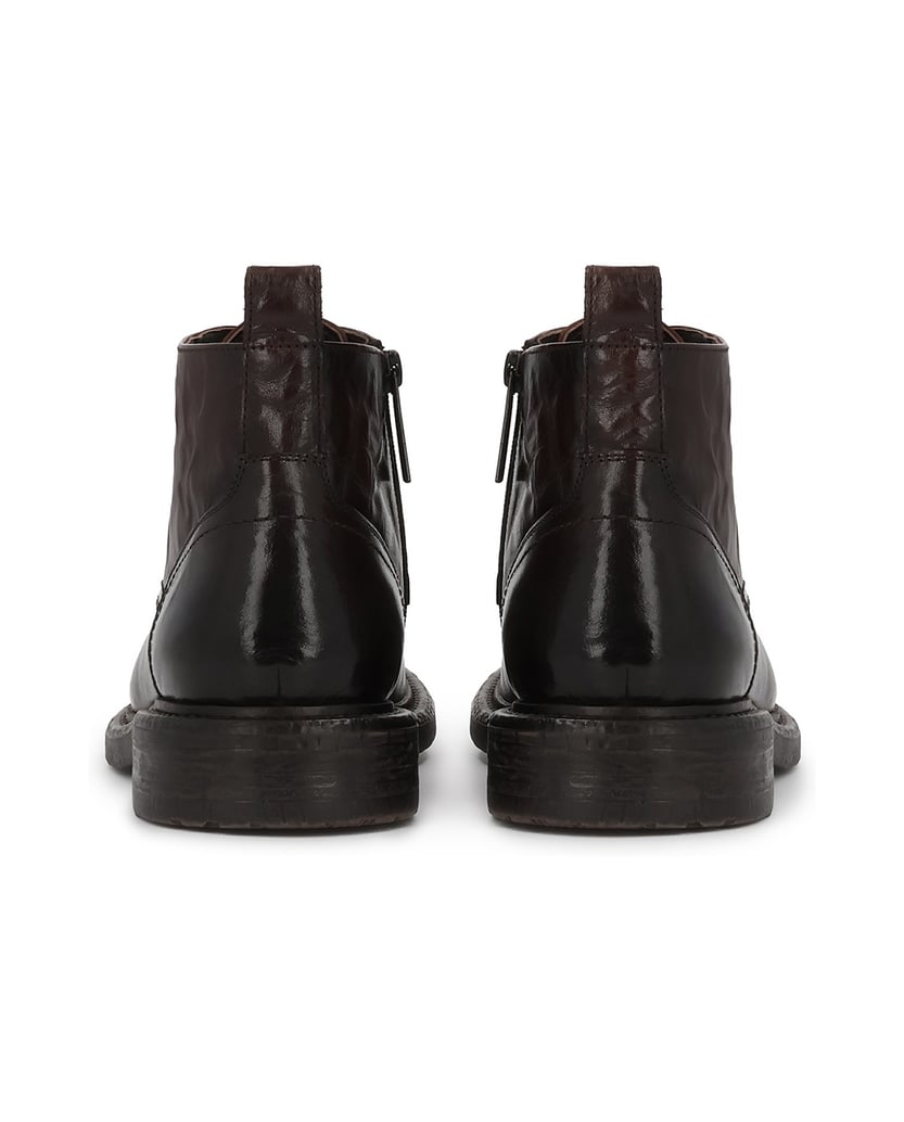 Kazar-Men's-lace-up-leather-booties-with-side-zipper-hnědá