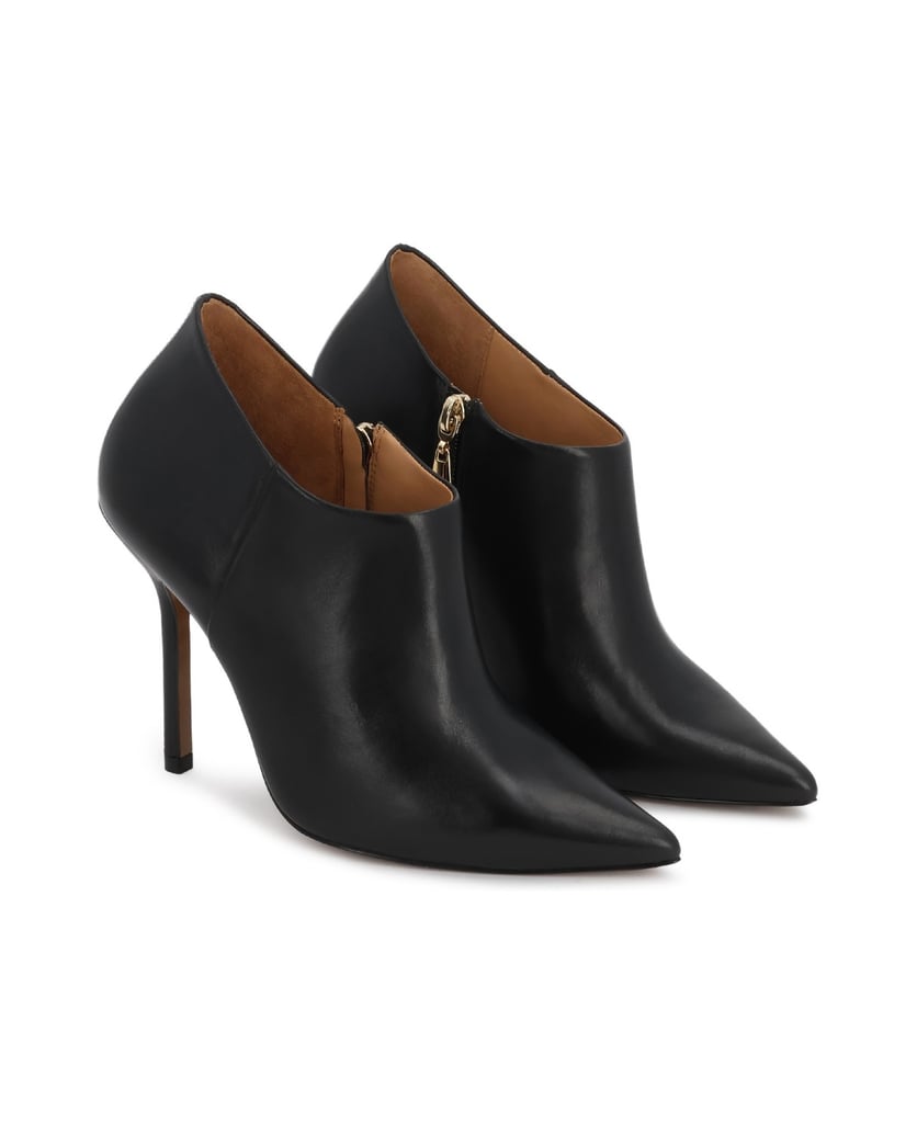Kazar-Elegant-leather-slim-booties-čierna