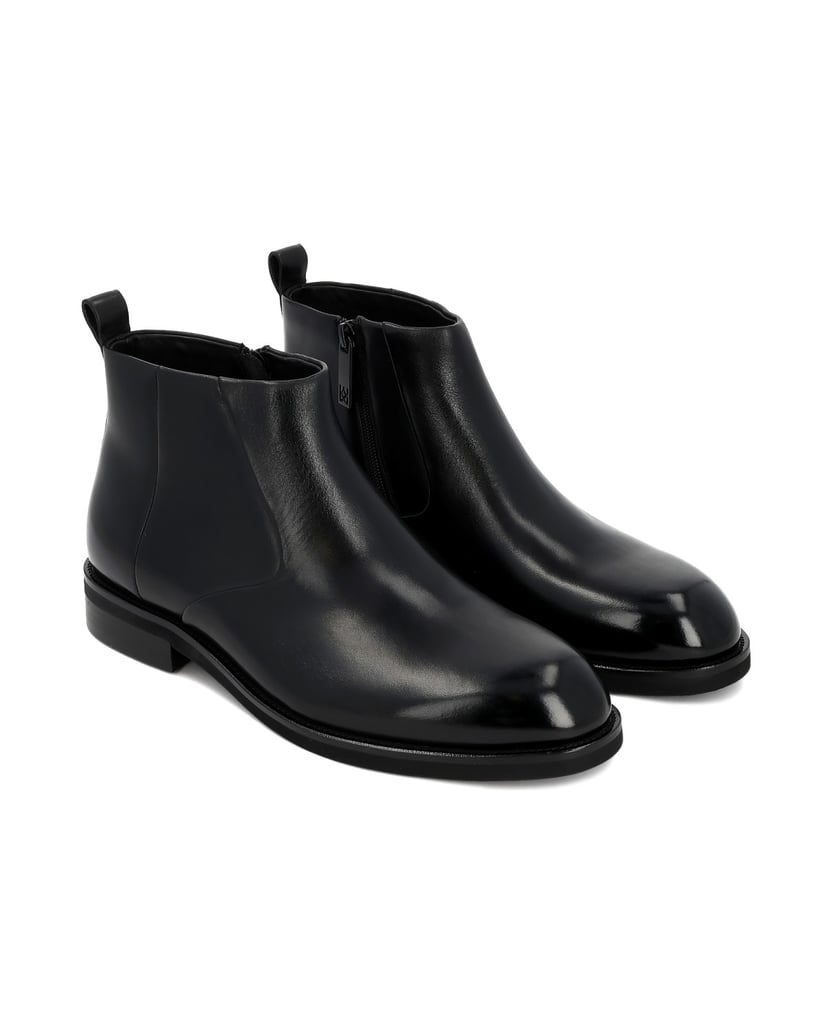 Kazar-Classic-black-men's-zippered-booties-čierna