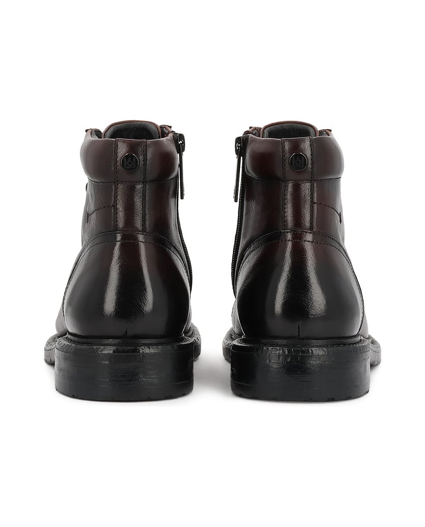 Kazar-Shaded-genuine-leather-flat-ankle-boots-with-insulation-hnedá
