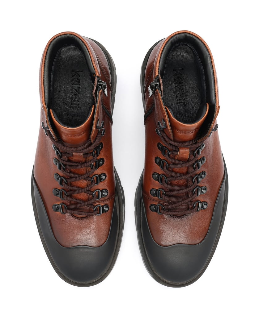 Kazar-Brown-men's-flat-ankle-boots-in-leather-with-rubberized-finish-hnedá
