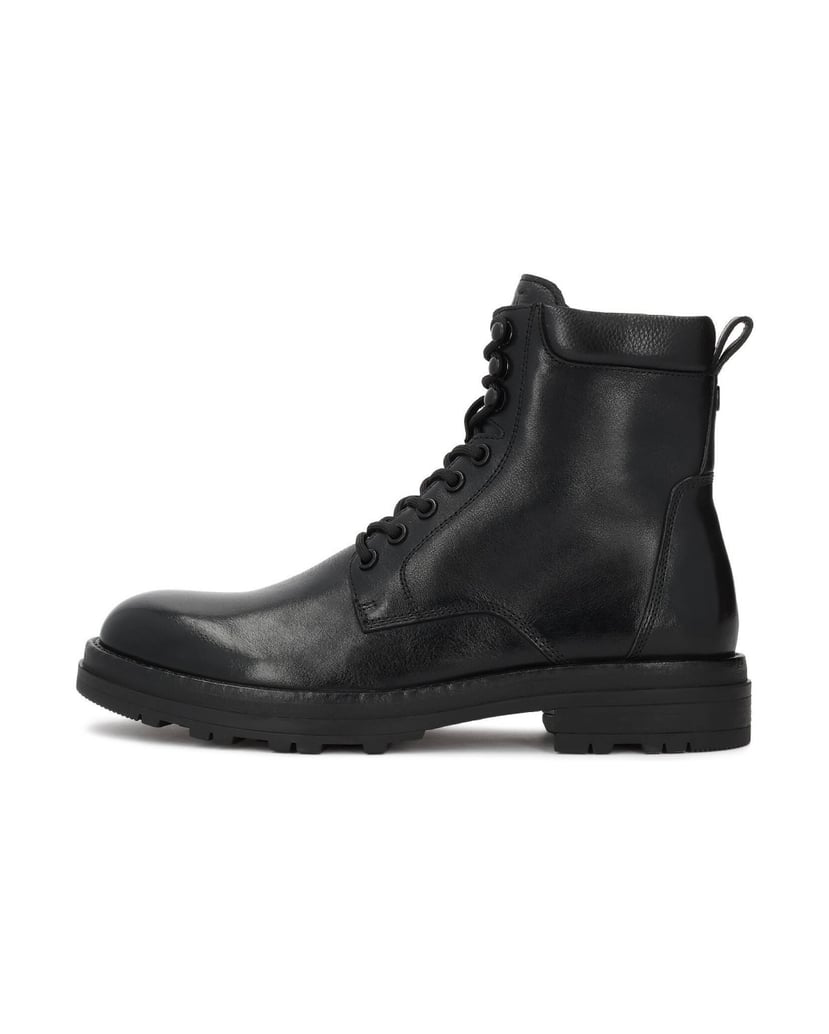 Kazar-Classic-black-men's-flat-ankle-boots-in-leather-čierna
