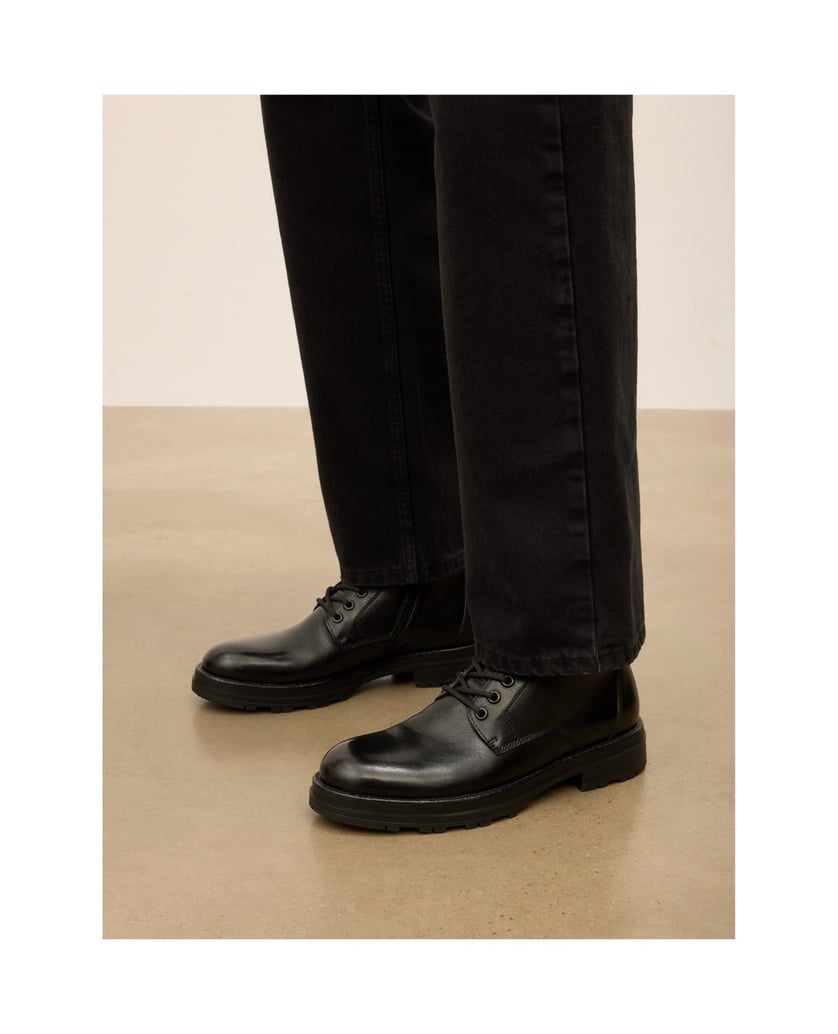 Kazar-Classic-black-men's-flat-ankle-boots-in-leather-čierna