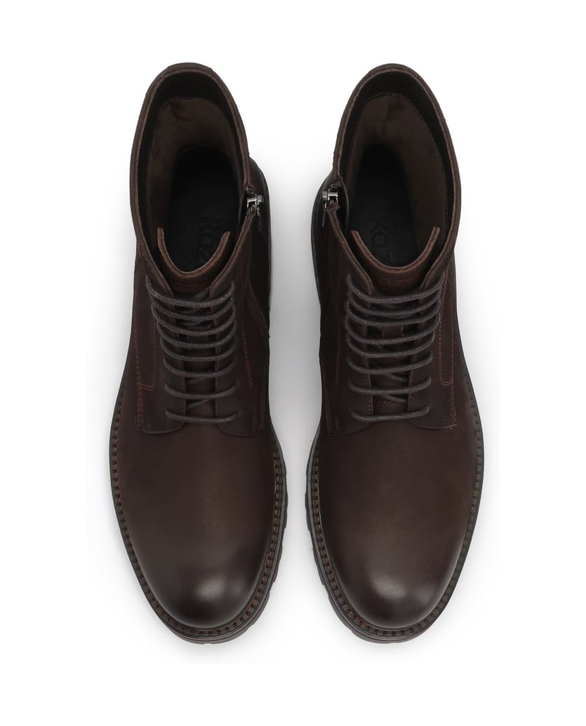 Kazar-Brown-nubuck-ankle-booties-hnedá