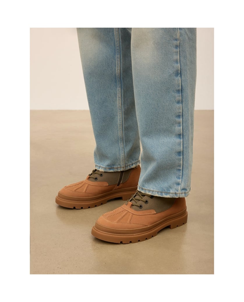 Kazar-Flat-ankle-boots-made-of-nubuck-and-fabric-with-Thinsulate-technology-olivová