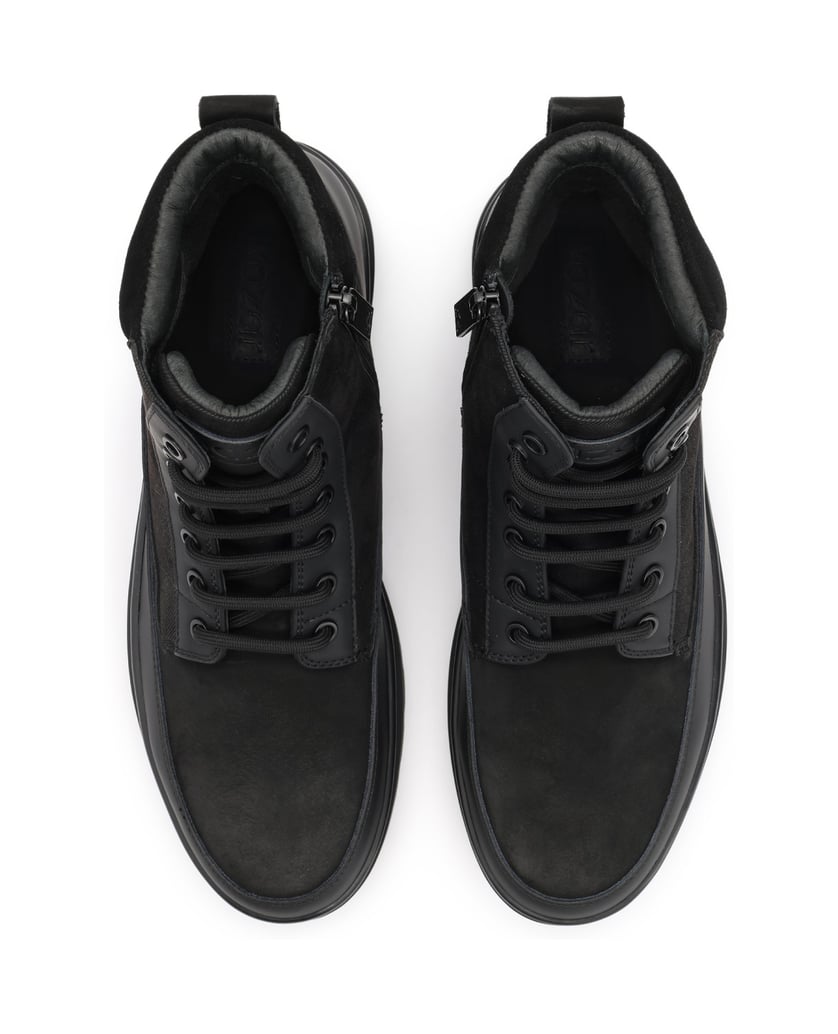 Kazar-Flat-ankle-boots-with-Thinsulate-technology-made-of-different-materials-černá