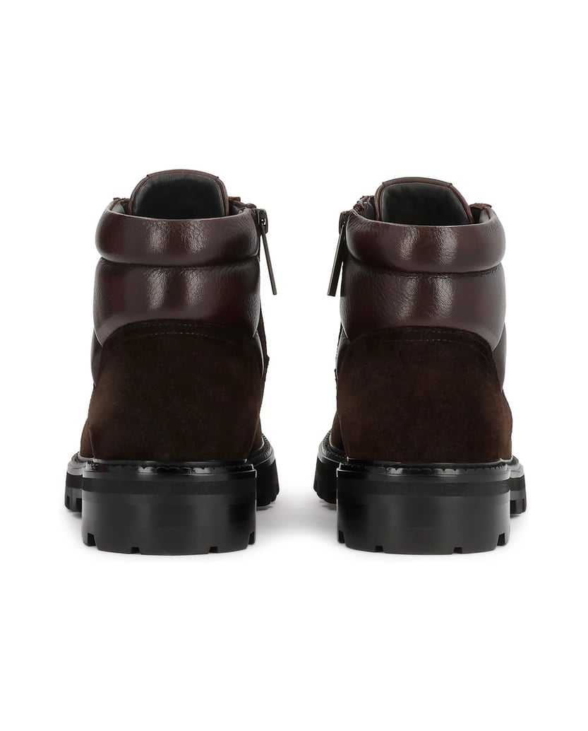 Kazar-Brown-suede-flat-ankle-boots-with-warming-and-leather-inserts-hnědá