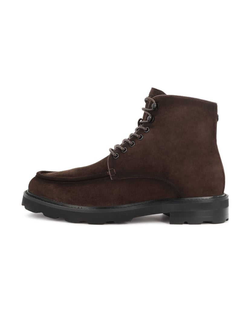 Kazar-Klassische-flache-Schnürstiefel-mit-Mokassins-Naht-braun