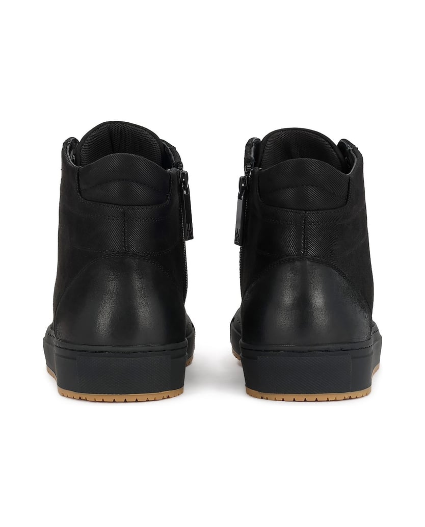 Kazar-Black-sneakers-with-high-nubuck-and-fabric-upper-čierna