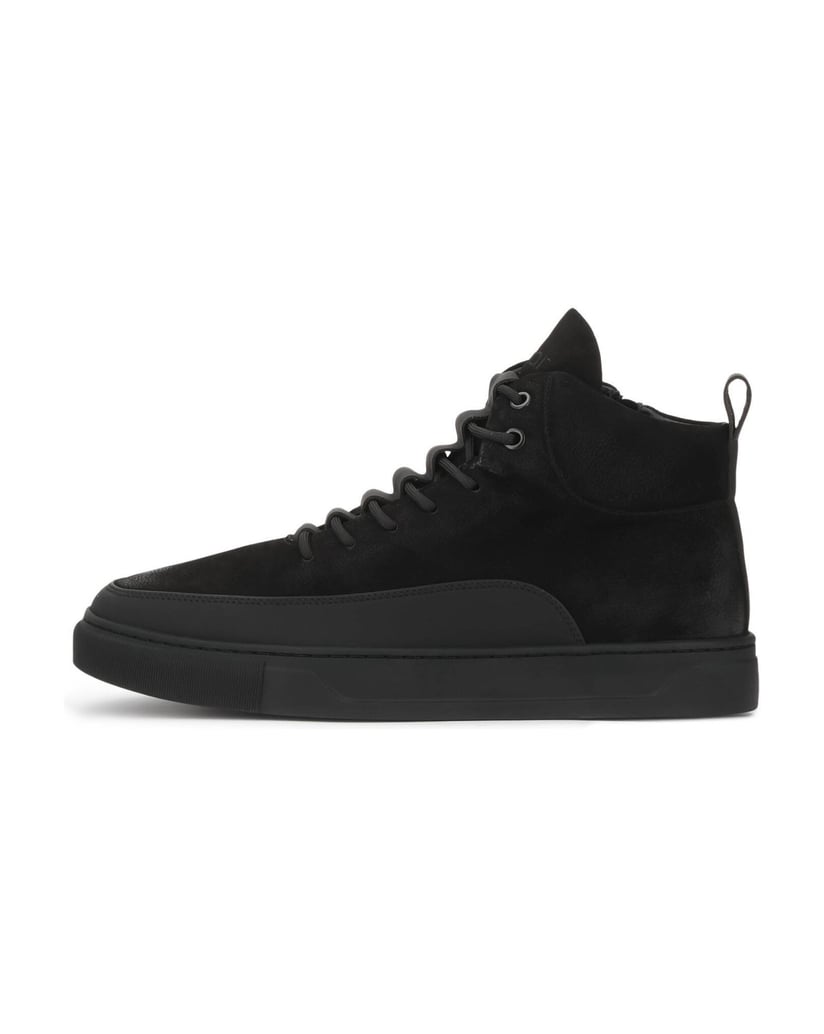 Kazar-Men's-high-top-sneakers-in-nubuck-with-side-zipper-čierna