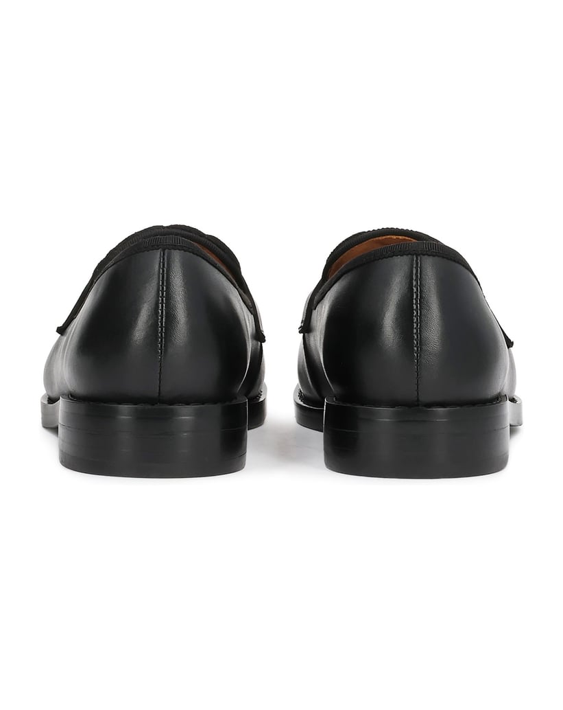Kazar-Black-loafers-in-leather-and-quilted-suede-černá