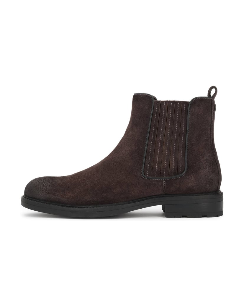 Kazar-Classic-men's-Chelsea-boots-in-brown-suede-tmavě-hnědá