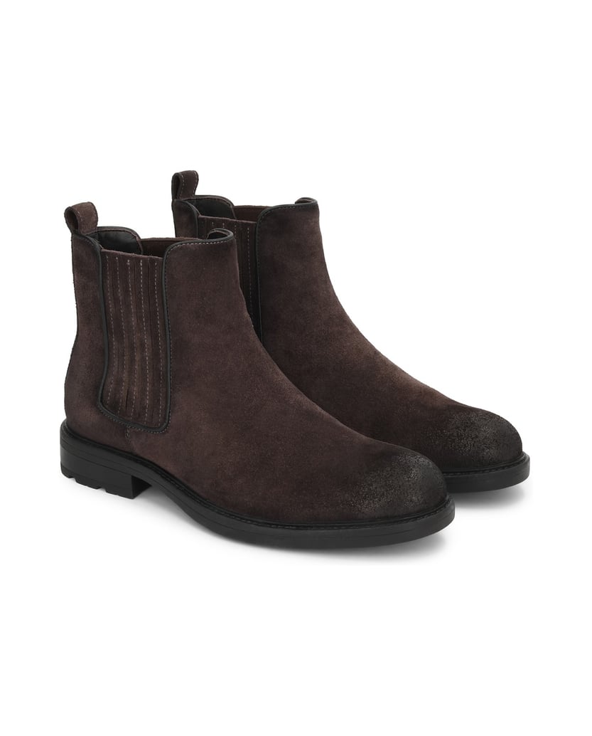 Kazar-Classic-men's-Chelsea-boots-in-brown-suede-tmavě-hnědá