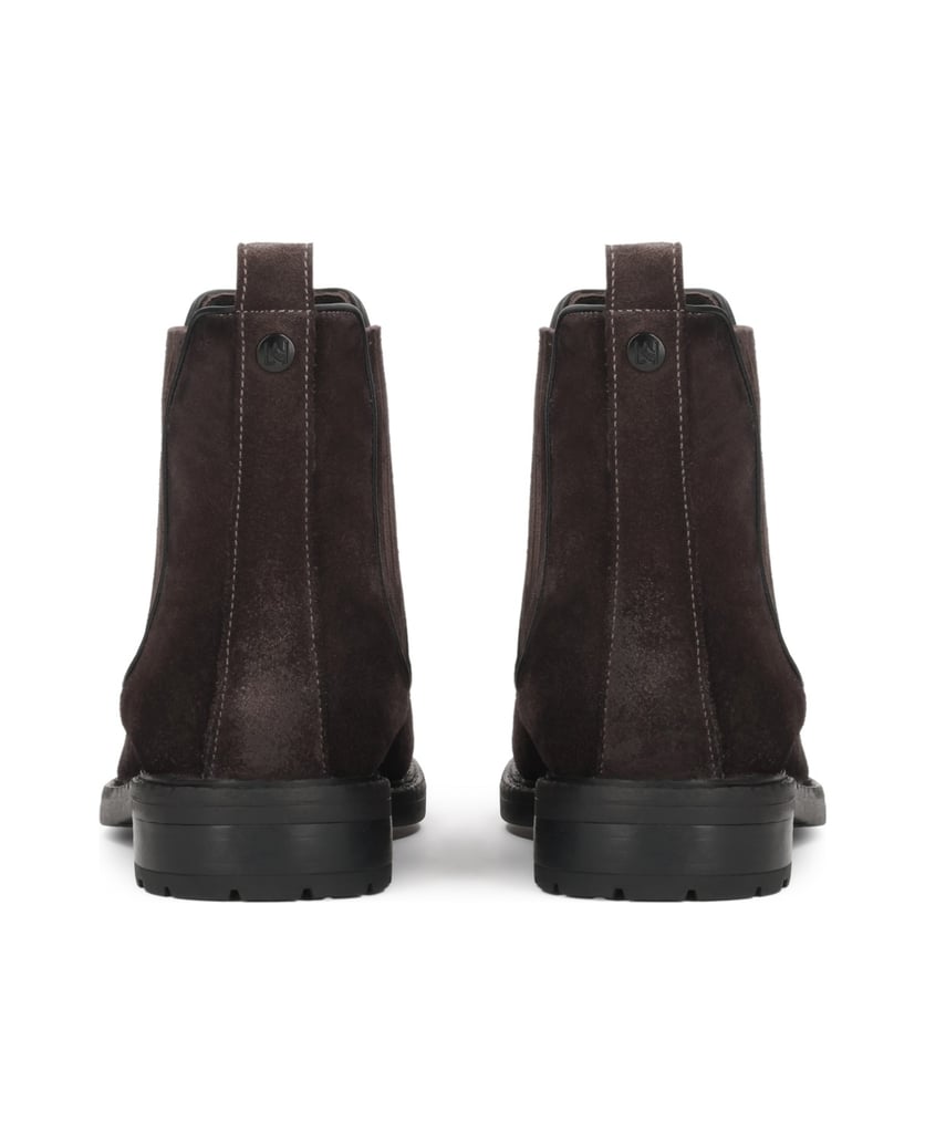 Kazar-Classic-men's-Chelsea-boots-in-brown-suede-tmavě-hnědá