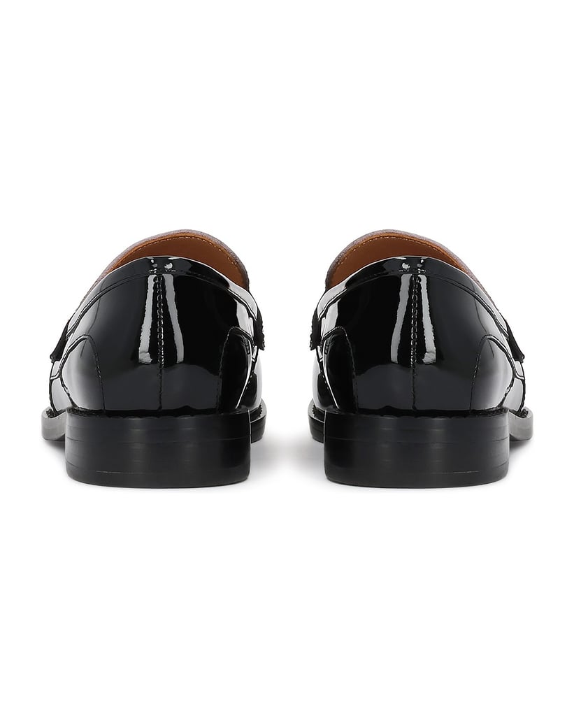 Kazar-Black-patent-leather-shoes-with-natural-hair-finish-inlay-černá