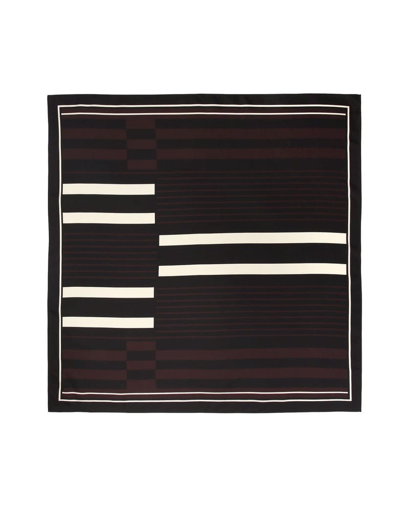 Kazar-Luxury-silk-scarf-with-irregular-stripes-čierna