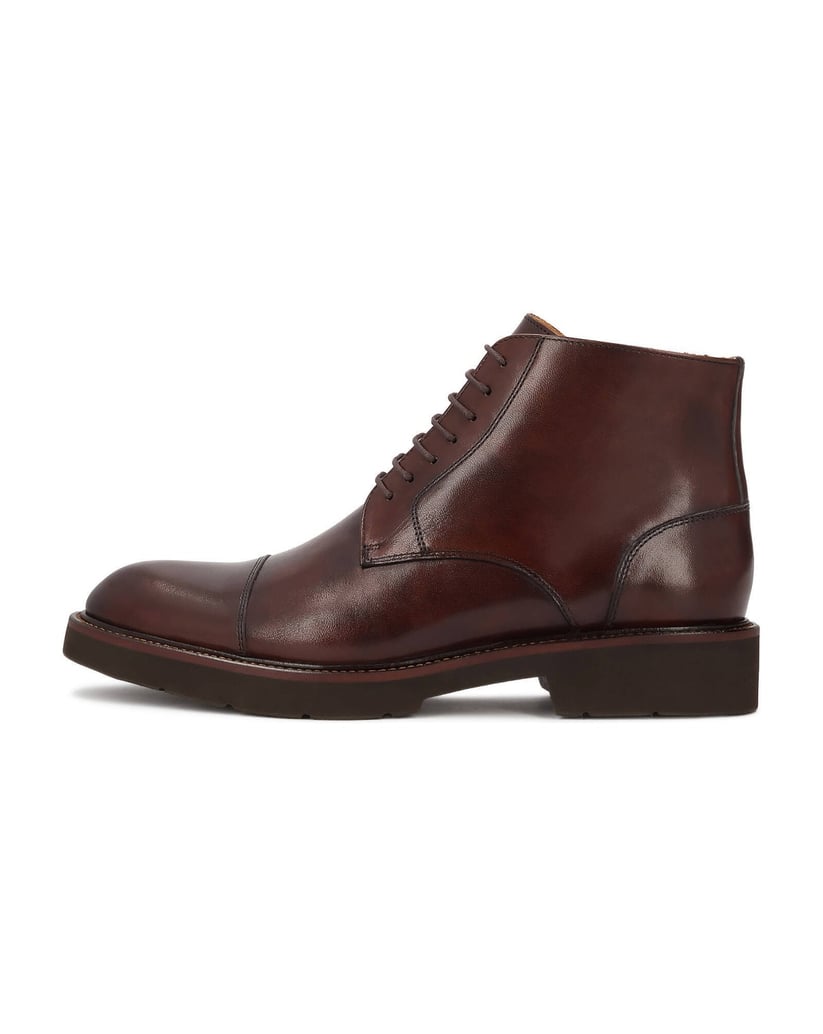 Kazar-Brown-derby-flat-ankle-boots-with-toe-cap-nose-hnedá