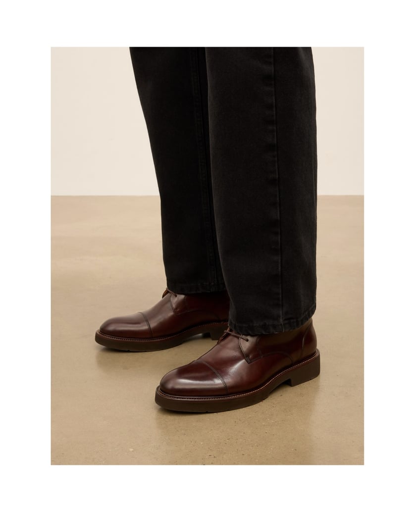 Kazar-Brown-derby-flat-ankle-boots-with-toe-cap-nose-hnedá