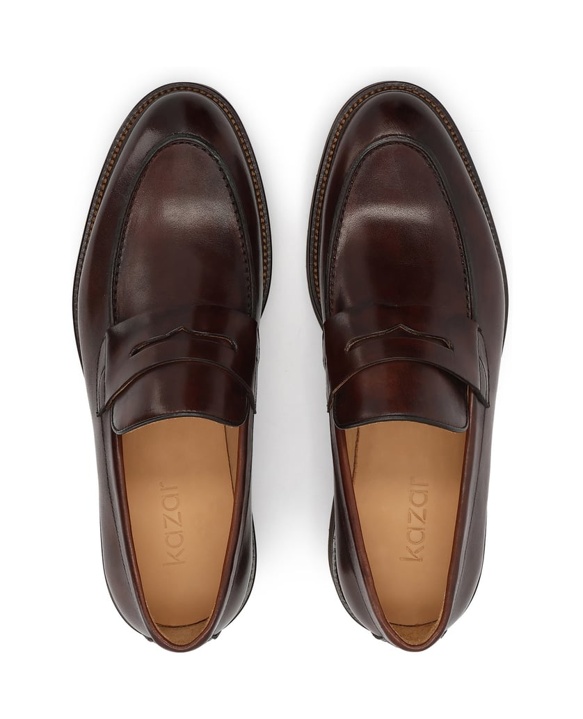 Kazar-Classic-loafers-in-genuine-leather-hnedá