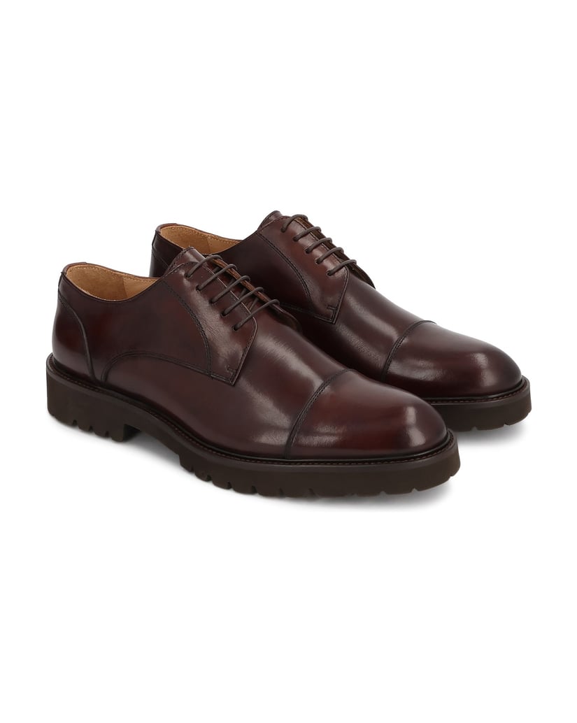 Kazar-Brown-derby-shoes-with-overlapping-toe-box-hnedá
