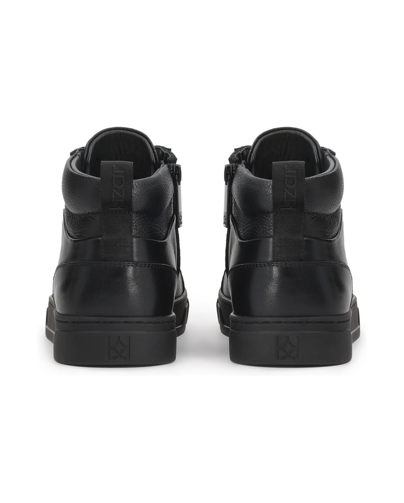 Kazar-Black-leather-sneakers-with-high-upper-čierna