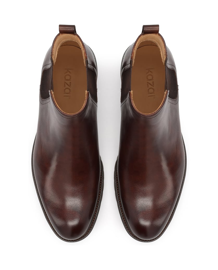 Kazar-Brown-leather-boots-on-a-treaded-sole-hnedá