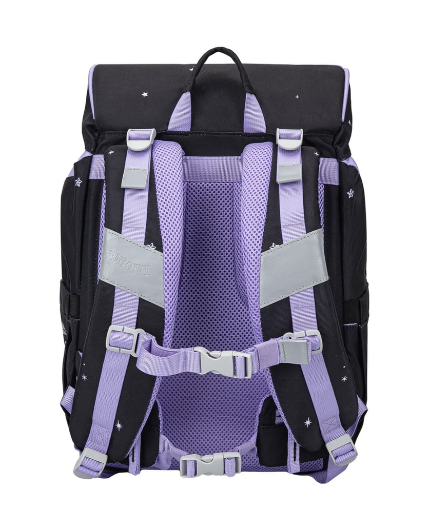 Baagl-Schulrucksack-Set-Airy-Kuromi-Fortune-Dream-3tlg:-Schulrucksack,-Federmäppchen,-Turnbeutel-schwarz