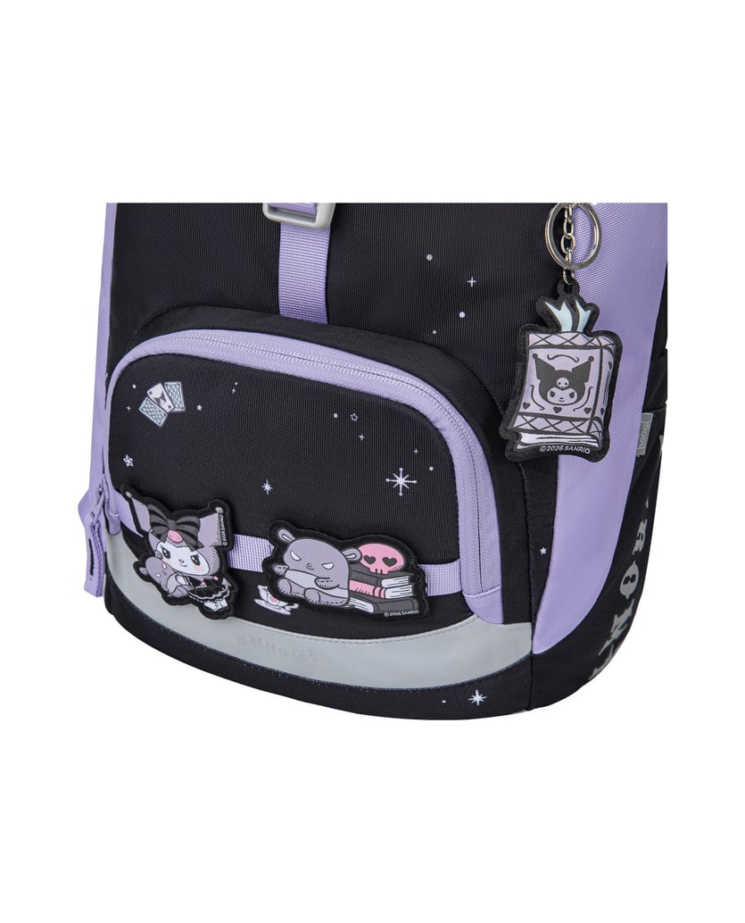 Baagl-Schulrucksack-Set-Airy-Kuromi-Fortune-Dream-3tlg:-Schulrucksack,-Federmäppchen,-Turnbeutel-schwarz